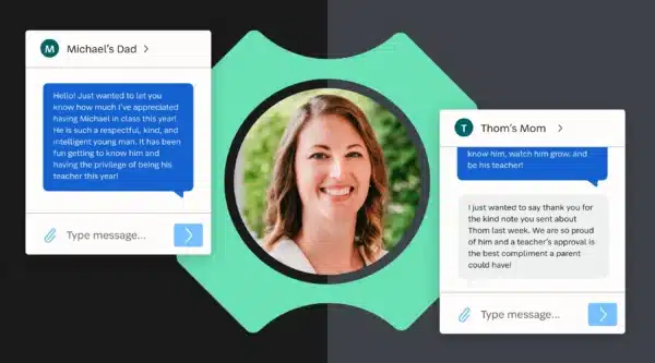 Guest blogger Haylee Anderson headshot with example messages.