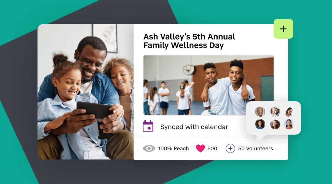 Blog-Header-3-Ways-Superintendents-Can-Improve-Communication-with-District-Families A father and daughters look at an event in their school's calendar on his mobile phone.