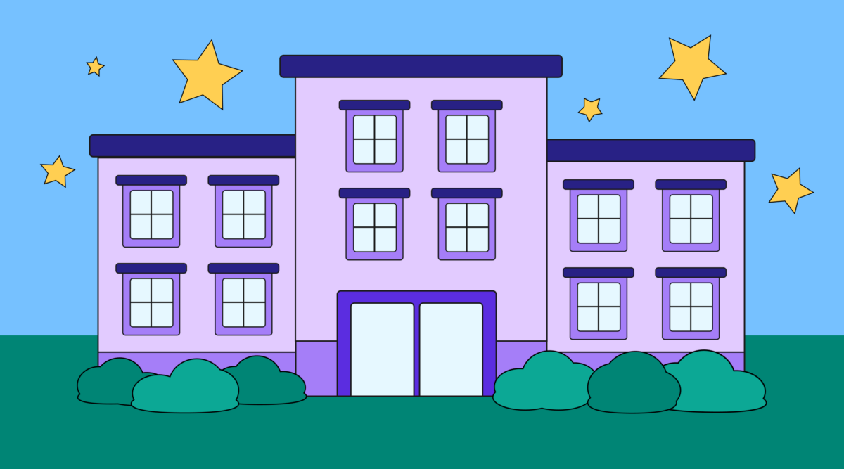 Blog Header-Attendance-4 School building with stars