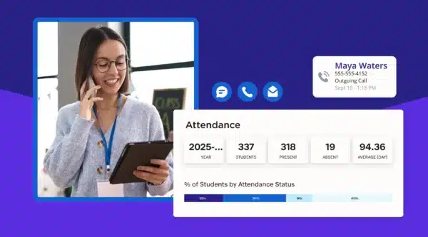 Educator using a tiered attendance intervention framework