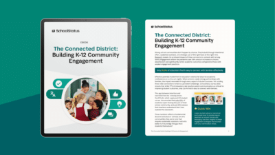 The Connected District eBook displayed on a tablet.