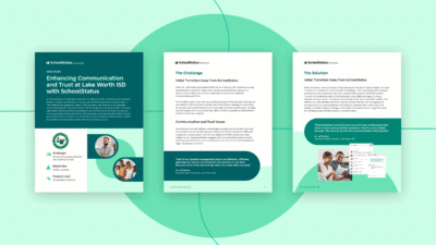 Lake Worth ISD Case Study cover and two pages.