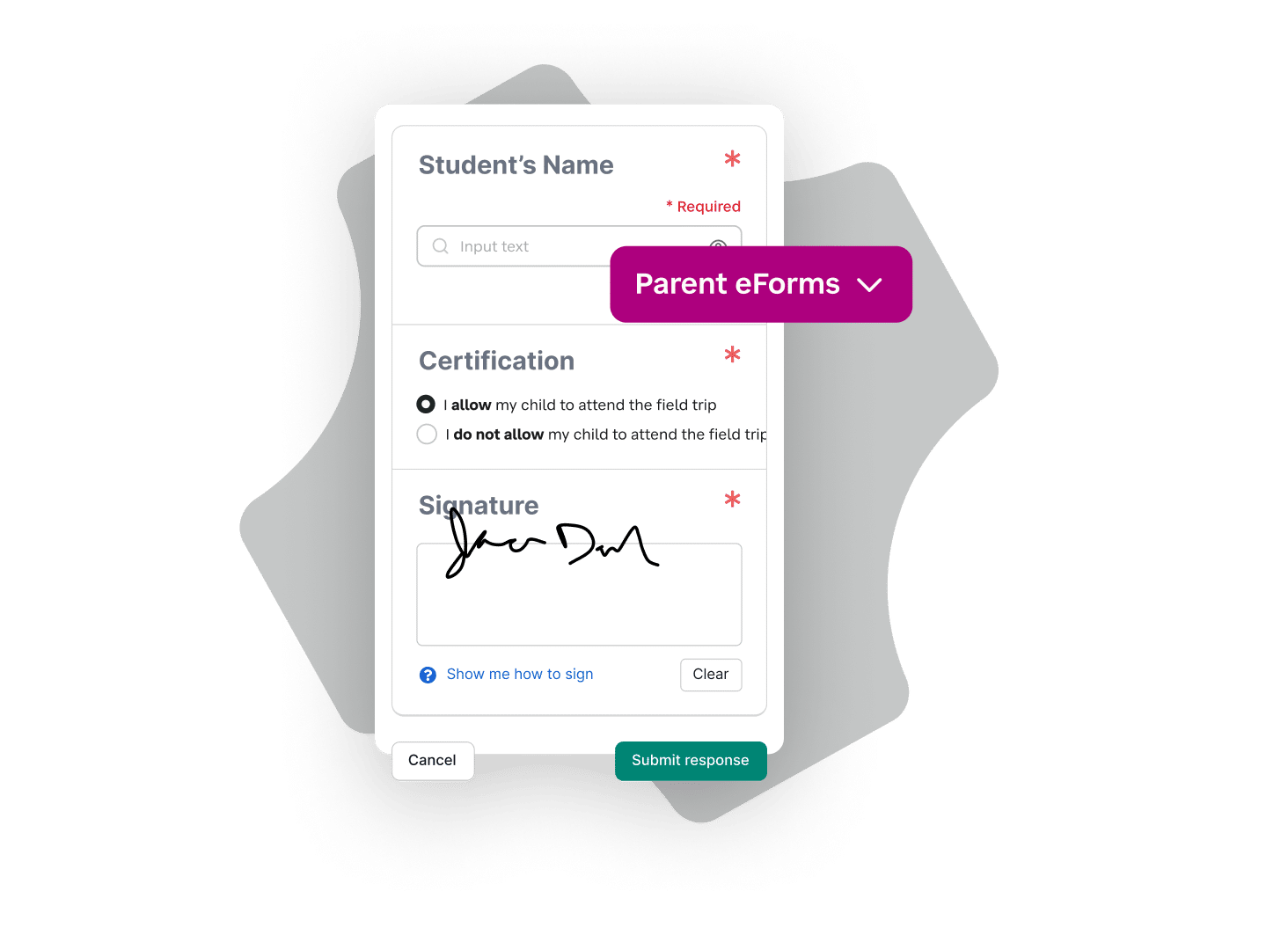 Parent eForm example