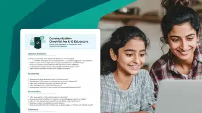A mother and daughter with a SchoolStatus 