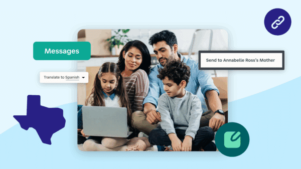 Picture of a family, two Families and two children, in a case study.