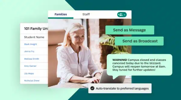Illustrating how SchoolStatus Connect's communication hub can help school districts keep families informed and engaged through one-way communications