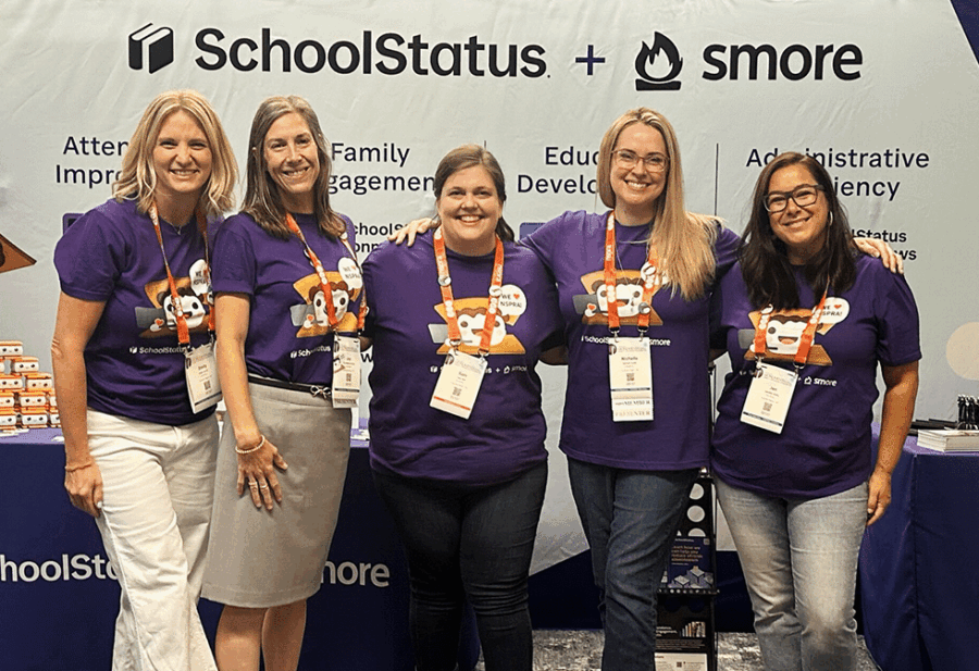 SchoolStatus and Smore team at an event