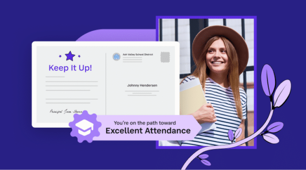 The Case for Coming to School_ One Strategy for Improving Attendance Photo of a female student and her certificate of Excellent Attendance.